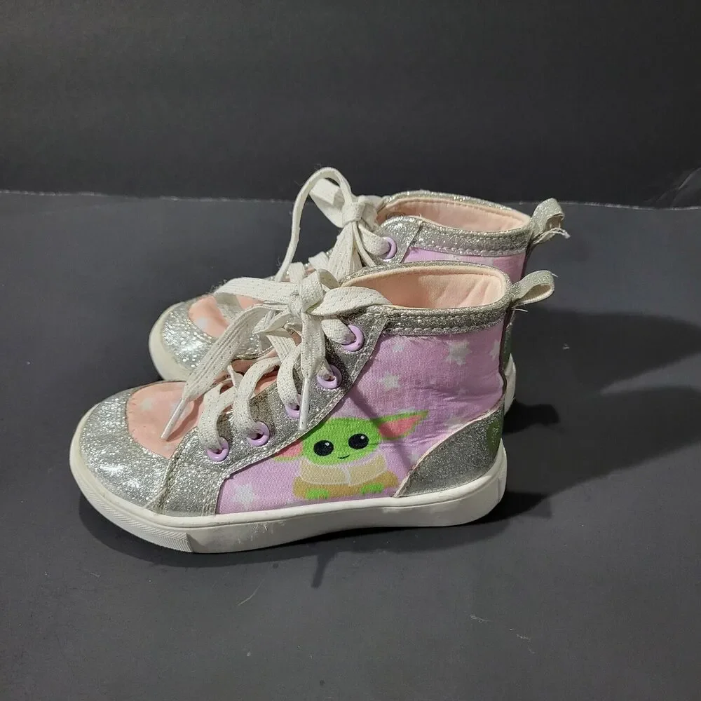 Star Wars Grogu High Top Sneakers Little Girls Size 11